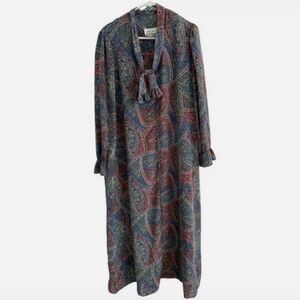 Vintage Keyloun by Richard Sisley Caftan Dress Size M Paisley